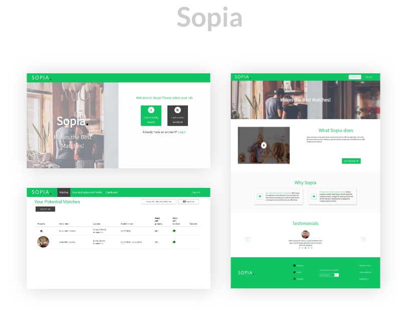 Sopia: käyttöliittymän UI-design
