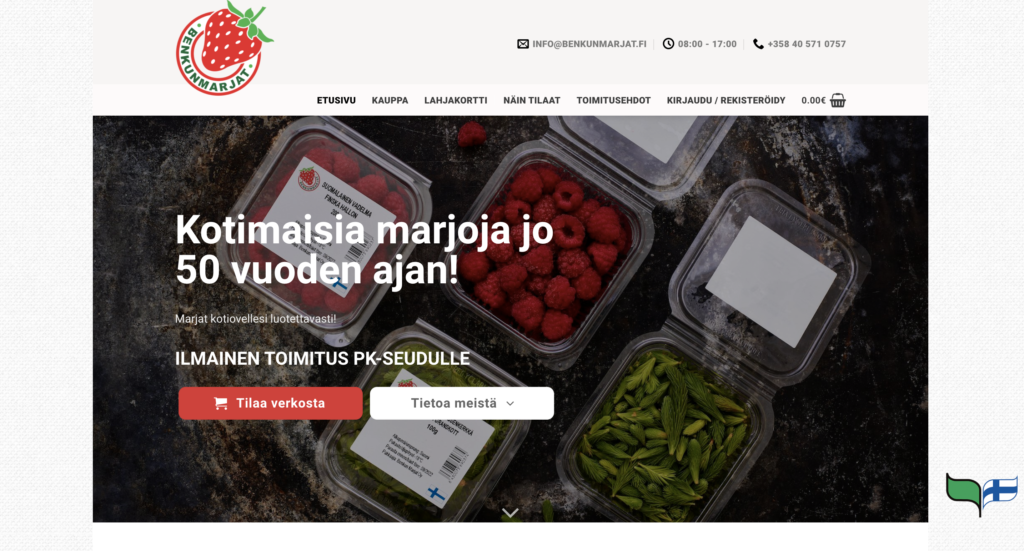 Verkkokauppa: Benkunmarjat referenssi