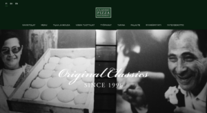 Classic Pizza verkkosivut referenssikuva etusivulta